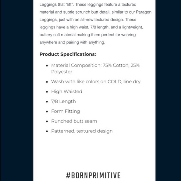 BORN PRIMITIVE WORKOUT SET HIGH WAIST LEGGING CROP TOP BODYCON WORKOUT SET L - Picture 15 of 16